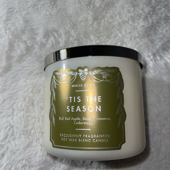 Bath & Body Works TIS THE SEASON 3-Wick Scented Holiday Candle Soy Wax 14.5oz - Picture 3 of 6